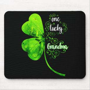 One Lucky Grandma Shamrock Grandma St Patricks Day Mouse Mat