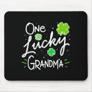 One lucky grandma st patrick's day long sleeve mouse mat