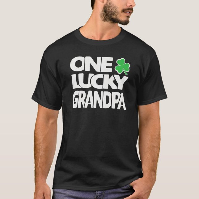 One Lucky Grandpa C Mens St Patricks Day Grandfath T-Shirt (Front)