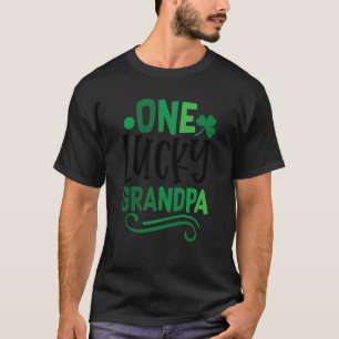 One Lucky Grandpa C Shamrock Irish T-Shirt