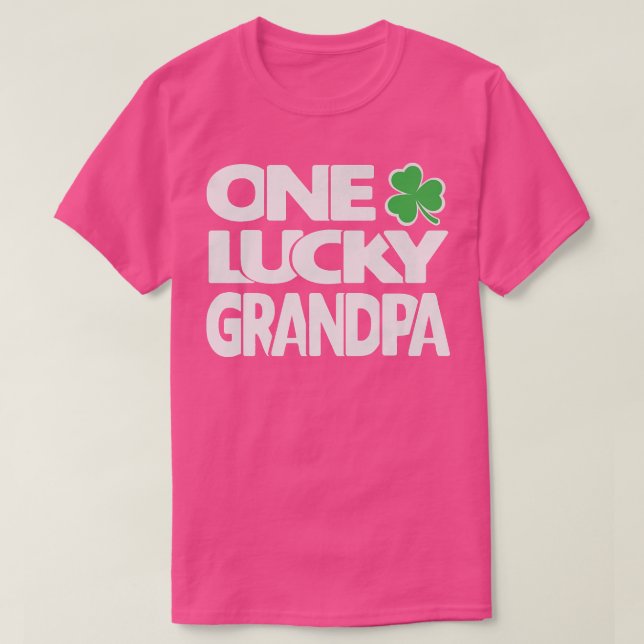 One Lucky Grandpa Clover Mens St Patricks Day Gran T-Shirt (Design Front)