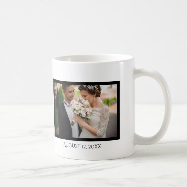 One Lucky Guy Photo with Date Typography Coffee Mu Coffee Mug (Right)