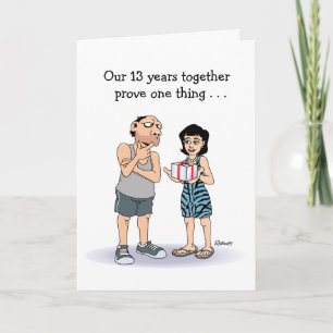 One Lucky Guy's 13th Anniversary Card