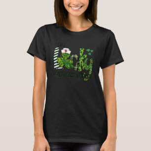 One Lucky Healthcare Worker Shamrock Stethoscope S T-Shirt