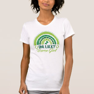One Lucky Horse Girl Equestrian St. Patrick's Day T-Shirt