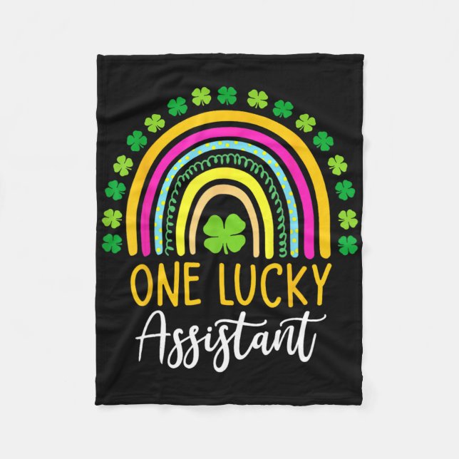 One Lucky Istant St Patrick Day Shamrocks  Fleece Blanket (Front)