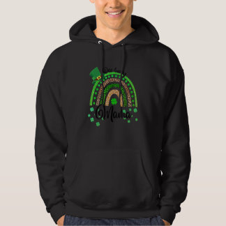 One Lucky Mama Irish Rainbow Leopard Patricks Day Hoodie