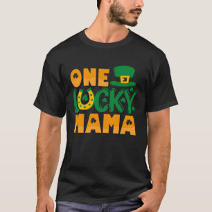One Lucky Mama Mother Mom Shamrock T-Shirt
