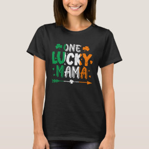 One Lucky Mama St Patricks Day Irish Flag Ireland T-Shirt