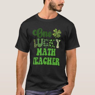 One Lucky Math Teacher Vintage Groovy St. Patrick' T-Shirt