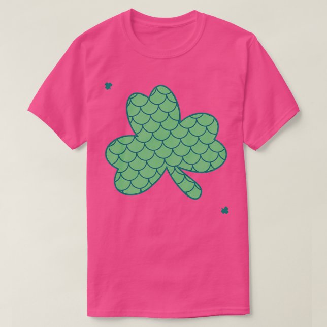 One Lucky Mermaid Girl Kidx27S Shamrock St Patrick T-Shirt (Design Front)