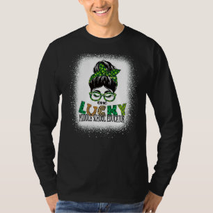One Lucky Middle School Educator Bleached St Patri T-Shirt