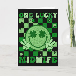 One Lucky Midwife Groovy Smile St Patricks Day Mid Card