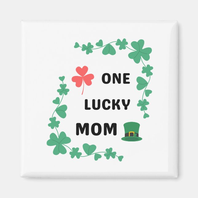 One lucky mum irish    magnet (Front)
