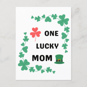 One lucky mum irish postcard