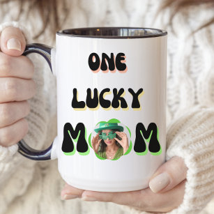 One Lucky Mum Photo Gifts with Clover  Mug