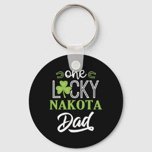 One Lucky Nakota Horse Dad Irish Horseback Riding Key Ring