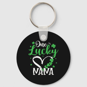 One Lucky Nana St Patricks Day Irish Green Shamroc Key Ring