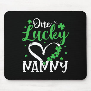 One Lucky Nanny St Patricks Day Irish Green Shamro Mouse Mat