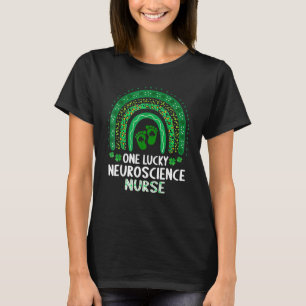 One Lucky Neuroscience Nurse Pediatric Rns  St Pat T-Shirt