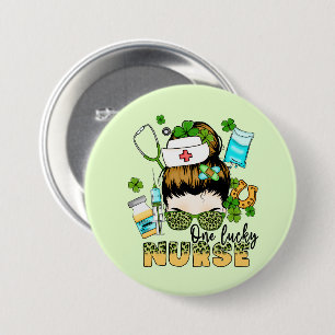 One Lucky Nurse St. Patrick's 7.5 Cm Round Badge