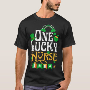 One Lucky Nurse St Patricks Day Funny Irish Shamro T-Shirt