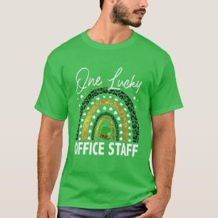 One Lucky Office Staff Rainbow St Patrick’S Day T-Shirt