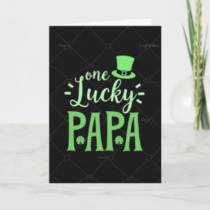 One Lucky Papa Greeting Card