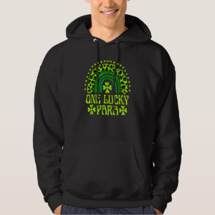 One Lucky Para Family St Patrick's Day Rainbow Leo Hoodie