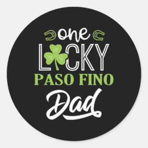 One Lucky Paso Fino Horse Dad Irish Horseback Ridi Classic Round Sticker