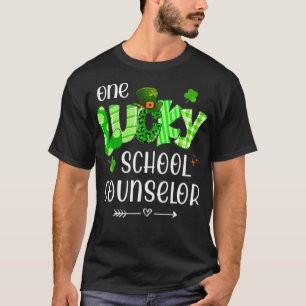 One Lucky School Counselor Shamrock Teacher St Pat T-Shirt