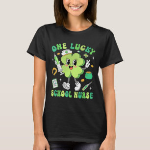 One Lucky School Nurse St Patrick's Day Spirit Sha T-Shirt