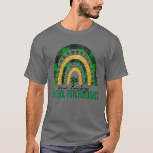 One Lucky School Psychologist Rainbow St Patricks T-Shirt