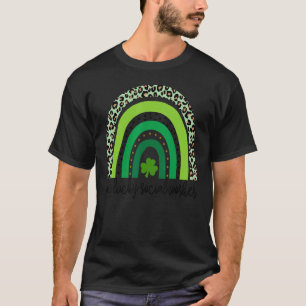 One Lucky School Social Worker Rainbow St Patricks T-Shirt