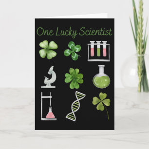 One Lucky Scientist St. Patrick's Day Shamrock Ste Card