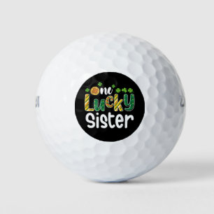 One Lucky Sister Matching Family St Patrick's Day Golf Balls