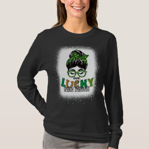 One Lucky Speech Therapist Bleached St Patricks Da T-Shirt