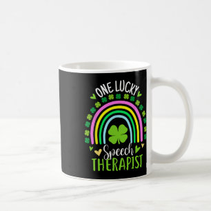 One Lucky Speech Therapist Rainbow St Patricks Day Coffee Mug