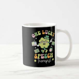 One Lucky Speech Therapist Slp Shamrock St Patrick Coffee Mug