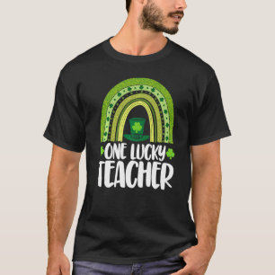 One Lucky Teacher Blessed Men St Patrick's Day Rai T-Shirt