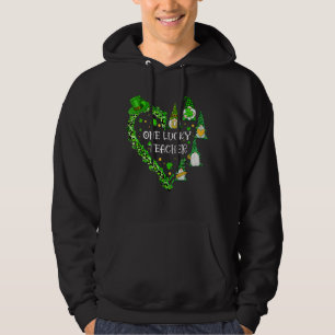 One Lucky Teacher Gnome St Patrick's Day Hoodie