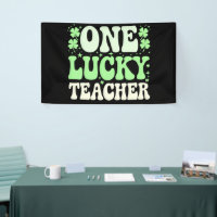 One Lucky Teacher Groovy Retro Teacher St Patricks