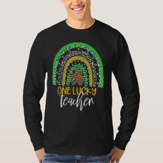 One Lucky Teacher Rainbow  School St Patricku2019s T-Shirt