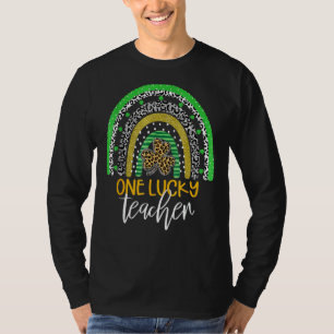One Lucky Teacher Rainbow  School St Patricku2019s T-Shirt