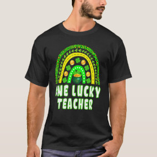 One Lucky Teacher Rainbow St Patrick's Day T-Shirt