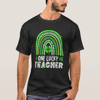 One Lucky Teacher Rainbow St Patricku2019s Day 4 T-Shirt