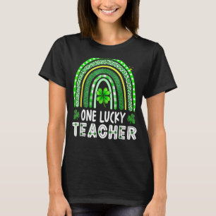 One Lucky Teacher Rainbow St Patricku2019s Day T-Shirt