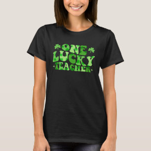 One Lucky Teacher Retro Vintage St Patrick s Day S T-Shirt