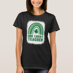 One Lucky Teacher  St Patrick's Day Cute Rainbow T-Shirt