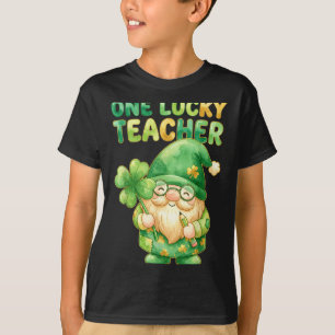 One lucky teacher st patricks day gnome funny T-Shirt